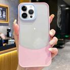 For iPhone 14 Pro Dual Color Stitching PC Hybrid TPU Phone Protective Case(Pink) - 1