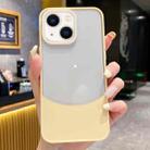 For iPhone 13 Dual Color Stitching PC Hybrid TPU Phone Protective Case(Yellow) - 1