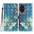 For Honor 200 3D Pattern Leather Phone Case(3D Butterfly) - 1