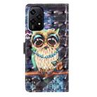 For Honor 200 Lite Global 3D Pattern Leather Phone Case(Big-eyed owl) - 3