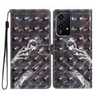 For Honor 200 Lite Global 3D Pattern Leather Phone Case(Skull) - 1