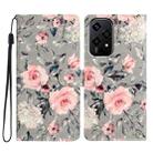 For Honor 200 Lite Global 3D Pattern Leather Phone Case(Gray Base Flower) - 1