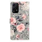 For Honor 200 Lite Global 3D Pattern Leather Phone Case(Gray Base Flower) - 3