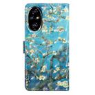 For Honor 200 Pro 3D Pattern Leather Phone Case(Blue Base Apricot Flower) - 3