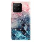 For Honor X5b 4G 3D Pattern Leather Phone Case(3D Pink Blue Marble) - 3