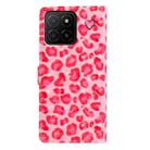 For Honor X5b 4G 3D Pattern Leather Phone Case(Pink Leopard Print) - 3