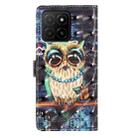 For Honor X5b 4G 3D Pattern Leather Phone Case(Big-eyed owl) - 3