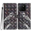 For Honor X5b 4G 3D Pattern Leather Phone Case(Skull) - 1