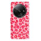 For Redmi A3 3D Pattern Leather Phone Case(Pink Leopard Print) - 3
