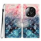For Redmi Note 14 Pro 5G 3D Pattern Leather Phone Case(3D Pink Blue Marble) - 1