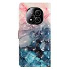 For Redmi Note 14 Pro 5G 3D Pattern Leather Phone Case(3D Pink Blue Marble) - 3