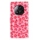 For Redmi Note 14 Pro+ 5G 3D Pattern Leather Phone Case(Pink Leopard Print) - 3