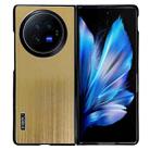 For vivo X Fold3 PC Hybrid Aluminum Alloy Brushed Shockproof Phone Case(Gold) - 1