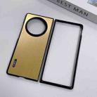 For vivo X Fold3 PC Hybrid Aluminum Alloy Brushed Shockproof Phone Case(Gold) - 2