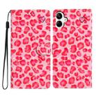 For Samsung Galaxy A06 4G 3D Pattern Leather Phone Case(Pink Leopard Print) - 1