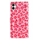 For Samsung Galaxy A06 4G 3D Pattern Leather Phone Case(Pink Leopard Print) - 3