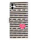 For Samsung Galaxy A06 4G 3D Pattern Leather Phone Case(Striped Heart) - 3