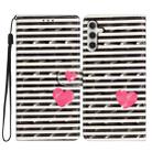 For Samsung Galaxy A16 5G 3D Pattern Leather Phone Case(Striped Heart) - 1