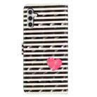 For Samsung Galaxy A16 5G 3D Pattern Leather Phone Case(Striped Heart) - 3