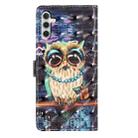 For Samsung Galaxy A16 5G 3D Pattern Leather Phone Case(Big-eyed owl) - 3