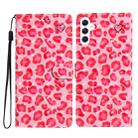 For Samsung Galaxy A36 5G 3D Pattern Leather Phone Case(Pink Leopard Print) - 1