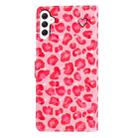 For Samsung Galaxy A36 5G 3D Pattern Leather Phone Case(Pink Leopard Print) - 3