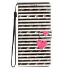 For Samsung Galaxy A36 5G 3D Pattern Leather Phone Case(Striped Heart) - 2