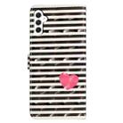 For Samsung Galaxy A36 5G 3D Pattern Leather Phone Case(Striped Heart) - 3