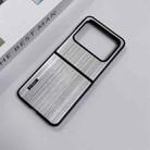 For Huawei nova Flip PC Hybrid Aluminum Alloy Brushed Shockproof Phone Case(Silver) - 2