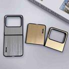 For Huawei nova Flip PC Hybrid Aluminum Alloy Brushed Shockproof Phone Case(Silver) - 3