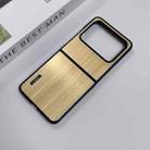 For Huawei nova Flip PC Hybrid Aluminum Alloy Brushed Shockproof Phone Case(Gold) - 2