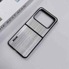 For Motorola Moto Razr 50 2024 PC Hybrid Aluminum Alloy Brushed Shockproof Phone Case(Silver) - 2