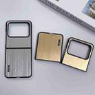 For Motorola Moto Razr 50 2024 PC Hybrid Aluminum Alloy Brushed Shockproof Phone Case(Silver) - 3