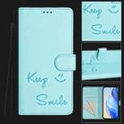 For Tecno Pop 6c / itel A18 Smile Embossing RFID Leather Phone Case(Mint Green) - 2