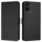 For Tecno Pop 6c / itel A18 Smile Embossing RFID Leather Phone Case(Black) - 3