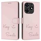 For Tecno Spark 10 Pro Magic Magenta Smile Embossing RFID Leather Phone Case(Pink) - 3