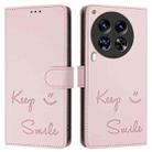 For Tecno Camon 30 Premier 5G Smile Embossing RFID Leather Phone Case(Pink) - 3