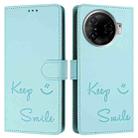 For Tecno Camon 30 Pro 5G Smile Embossing RFID Leather Phone Case(Mint Green) - 3