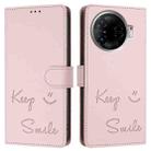 For Tecno Camon 30 Pro 5G Smile Embossing RFID Leather Phone Case(Pink) - 3