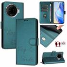 For Tecno Camon 30 Pro 5G Smile Embossing RFID Leather Phone Case(Peacock Green) - 1