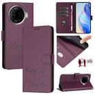 For Tecno Camon 30 Pro 5G Smile Embossing RFID Leather Phone Case(Violet) - 1