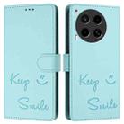 For Tecno Camon 30 5G / 4G Smile Embossing RFID Leather Phone Case(Mint Green) - 3