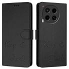 For Tecno Camon 30 5G / 4G Smile Embossing RFID Leather Phone Case(Black) - 3