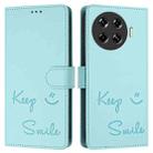 For Tecno Spark 20 Pro+ Smile Embossing RFID Leather Phone Case(Mint Green) - 3