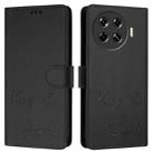 For Tecno Spark 20 Pro+ Smile Embossing RFID Leather Phone Case(Black) - 3