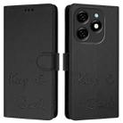 For Tecno Spark 20 Smile Embossing RFID Leather Phone Case(Black) - 3