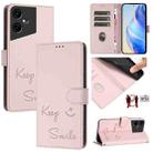 For Tecno Pova Neo 3 Smile Embossing RFID Leather Phone Case(Pink) - 1