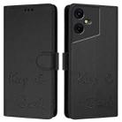 For Tecno Pova Neo 3 Smile Embossing RFID Leather Phone Case(Black) - 3