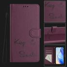 For Tecno Pova 5 4G Smile Embossing RFID Leather Phone Case(Violet) - 2