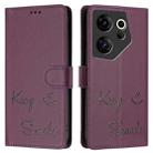 For Tecno Camon 20 Premier 5G Smile Embossing RFID Leather Phone Case(Violet) - 3